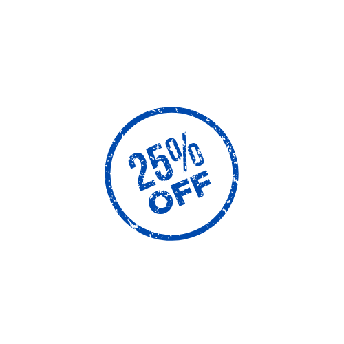25% Off stamp